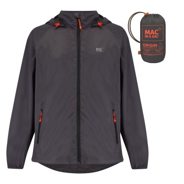 Waterproof jacket Origin 2 Charcoal MAC IN A SAC - view 2