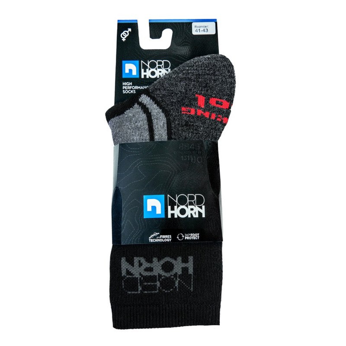 Зимни трекинг чорапи NH4W Merino GRY NORDHORN - изглед 5