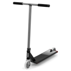 Тротинетка за трикове SLAMM Strobe Pro – Черно/Сребристо, 5.5″ дека и CNC алуминиева вилка