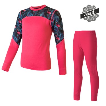 Юношеско мерино комплект термобельо IMPRESS SET tee ls MAG SENSOR - изглед 2