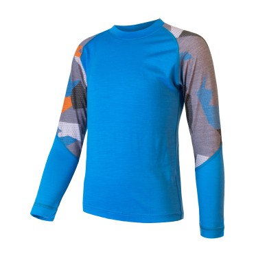 Юношеско мерино комплект термобельо IMPRESS SET tee ls BLU SENSOR - изглед 3