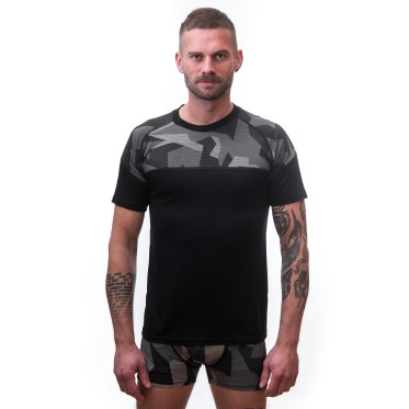 Man's T-shirt MERINO ACTIVE PT tee ls BLK M SENSOR - view 4