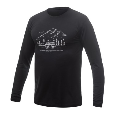Man's T-shirt MERINO ACTIVE PT tee ls BLK S SENSOR - view 2