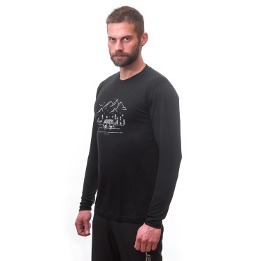 Man's T-shirt MERINO ACTIVE PT tee ls BLK S SENSOR - view 6