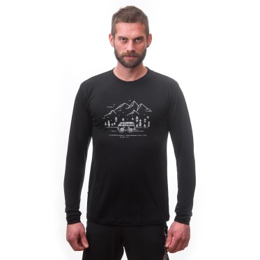 Man's T-shirt MERINO ACTIVE PT tee ls BLK S SENSOR - view 5