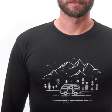 Man's T-shirt MERINO ACTIVE PT tee ls BLK S SENSOR - view 3