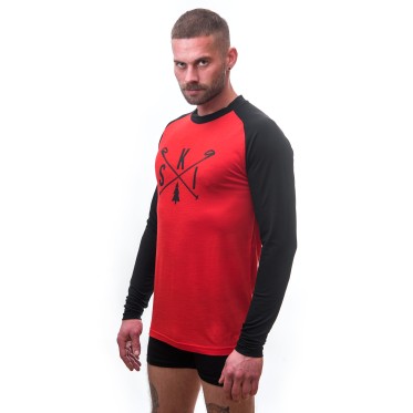 Man's T-shirt MERINO ACTIVE PT tee ls RED M SENSOR - view 6