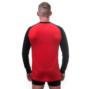 Man's T-shirt MERINO ACTIVE PT tee ls RED M SENSOR - view 3
