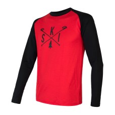 Man's T-shirt MERINO ACTIVE PT tee ls RED M SENSOR - view 2