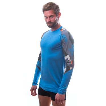 Man's T-shirt MERINO IMPRESS tee ls BLU M SENSOR - view 6