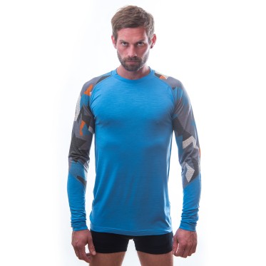 Man's T-shirt MERINO IMPRESS tee ls BLU M SENSOR - view 5
