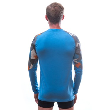 Man's T-shirt MERINO IMPRESS tee ls BLU M SENSOR - view 4