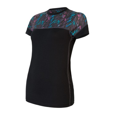 Дамска мерино тениска MERINO IMPRESS tee ss BLK SENSOR - изглед 2