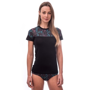 Дамска мерино тениска MERINO IMPRESS tee ss BLK SENSOR - изглед 3
