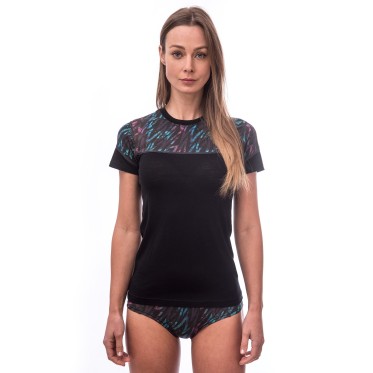 Дамска мерино тениска MERINO IMPRESS tee ss BLK SENSOR - изглед 4