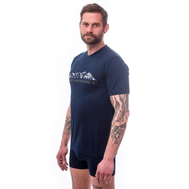 Мъжка тениска MERINO ACTIVE PT tee ss BLU M SENSOR - изглед 3
