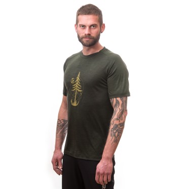 Man's T-shirt MERINO AIR PT GRN M SENSOR - view 3
