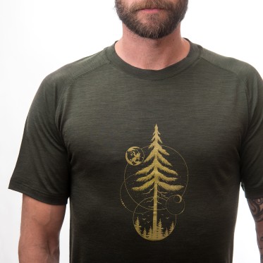 Man's T-shirt MERINO AIR PT GRN M SENSOR - view 6