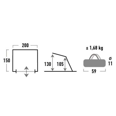 High Peak Cadiz UV80 Beach Tarp HIGH PEAK - view 5