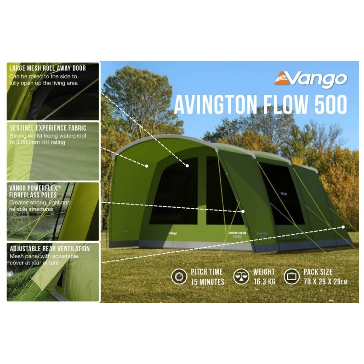 Палатка VANGO Avington Flow 500 new VANGO - изглед 4
