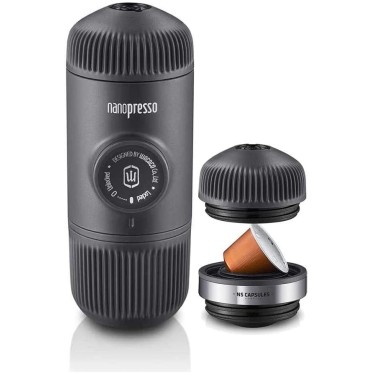 Espresso Nanopresso Grey + NS adaptor for ground coffee and for capsule Nespresso WACACO - view 2
