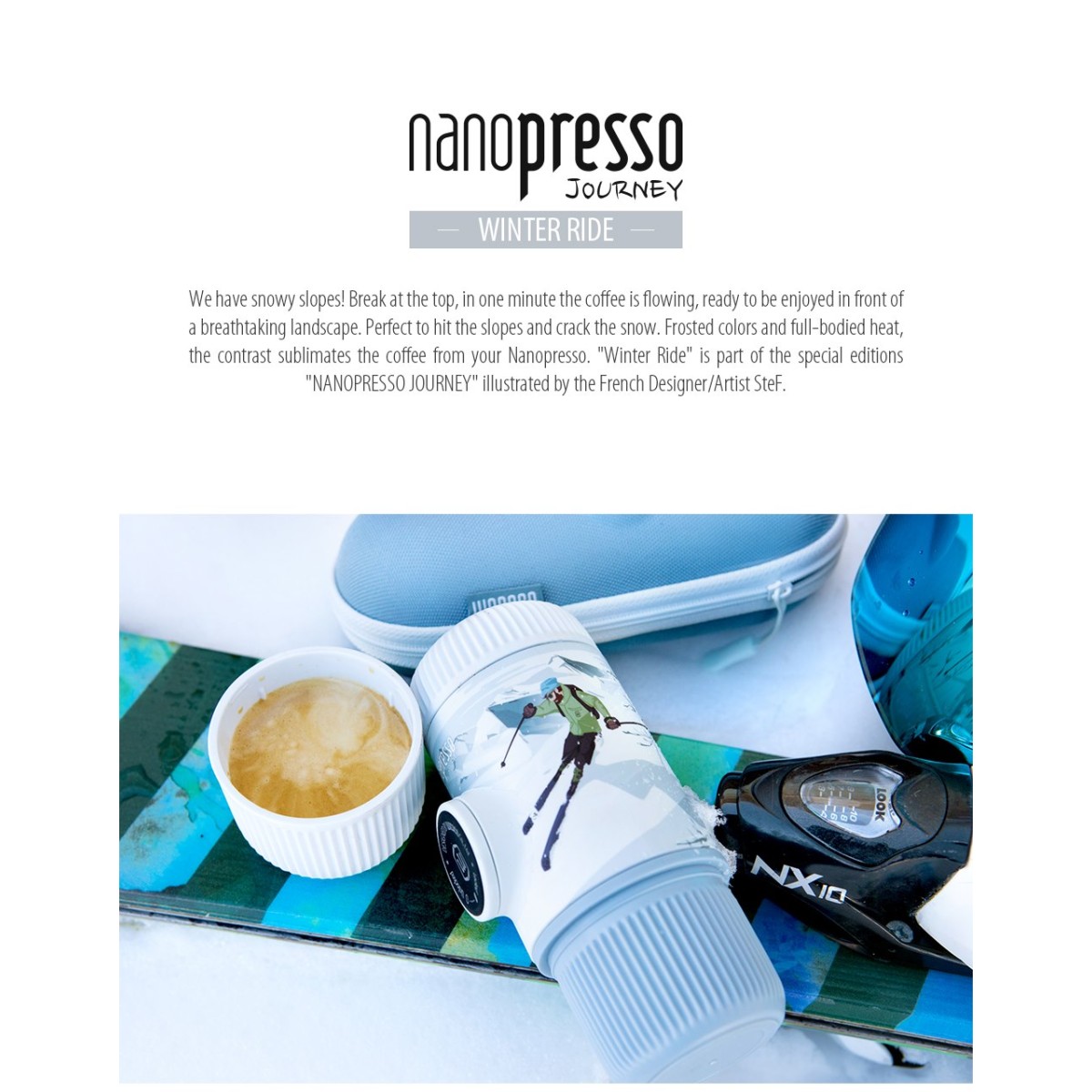 Кафе машина Espresso Nanopresso Winter seria WACACO - изглед 3