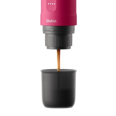 Outin Nano Portable electric Espresso Machine Crimson Red for ground coffee and capsules OUTIN  - view 4