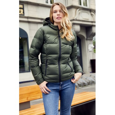 LADIES DOWN JACKET OLIVE/CAMOUFLAGE JN1151OLV JAMES AND NICHOLSON - view 4