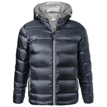 MEN DOWN JACKET JN 1152N  NAVY/SILVER JAMES AND NICHOLSON - view 2