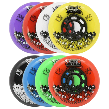 Колела STREET INVADERS BLACK 80mm 84A - 4 броя FR-SKATES - изглед 3