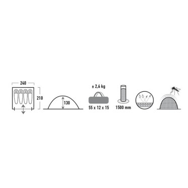 Палатка High Peak Monodome XL Pearl HIGH PEAK - изглед 3