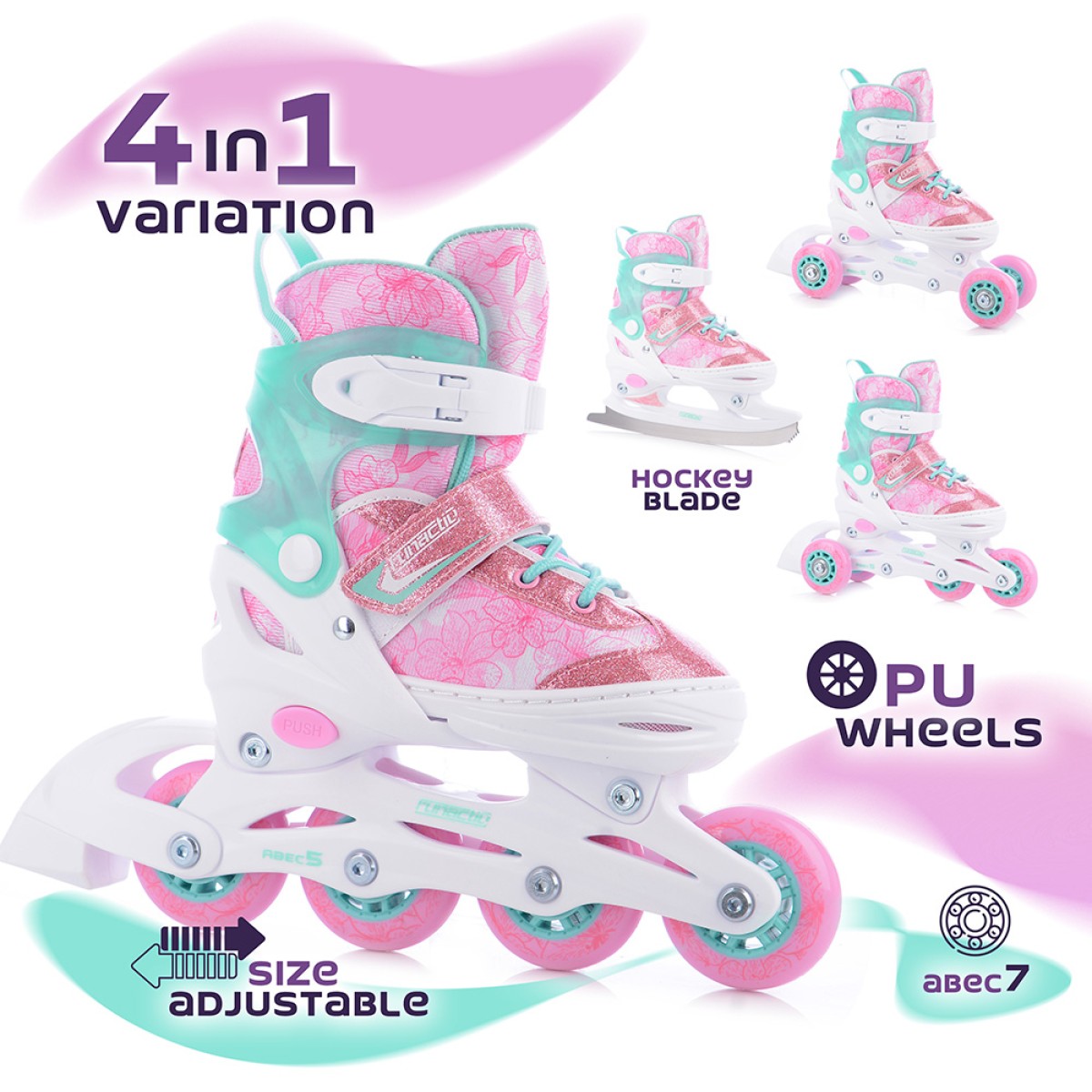 TRILO 4in1 GIRL adjustable skates TEMPISH - изглед 2