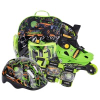 RACER BABY SKATE set (roller skates, protectors, helmet)