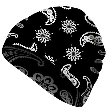 Шапка H.A.D Merino India Paisley black HAD - изглед 2