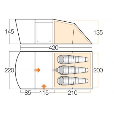 VANGO Aura 300 Tent  - view 3