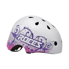 Каска за ролери, кънки и колоездене TATTOO AGGRESSIVE HELMET mat white violet ROCES - изглед 2