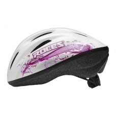 Каска за ролери, кънки и колоездене FLOWER HELMET JR white/purple ROCES - изглед 2