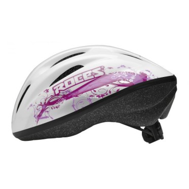 Каска за ролери, кънки и колоездене FLOWER HELMET JR white/purple ROCES - изглед 2