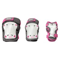 Комплект протектори JR VENTILATED 3-PACK white/pink - Extreme-bg.com Комплект протектори JR VENTILATED 3-PACK white/pink