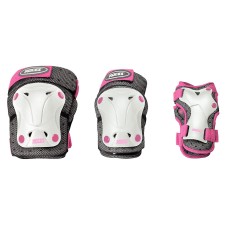 Комплект протектори JR VENTILATED 3-PACK white/pink ROCES - изглед 2