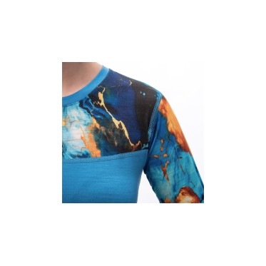Дамска мерино тениска с дълъг ръкав MERINO IMPRESS blue/universe SENSOR - изглед 4