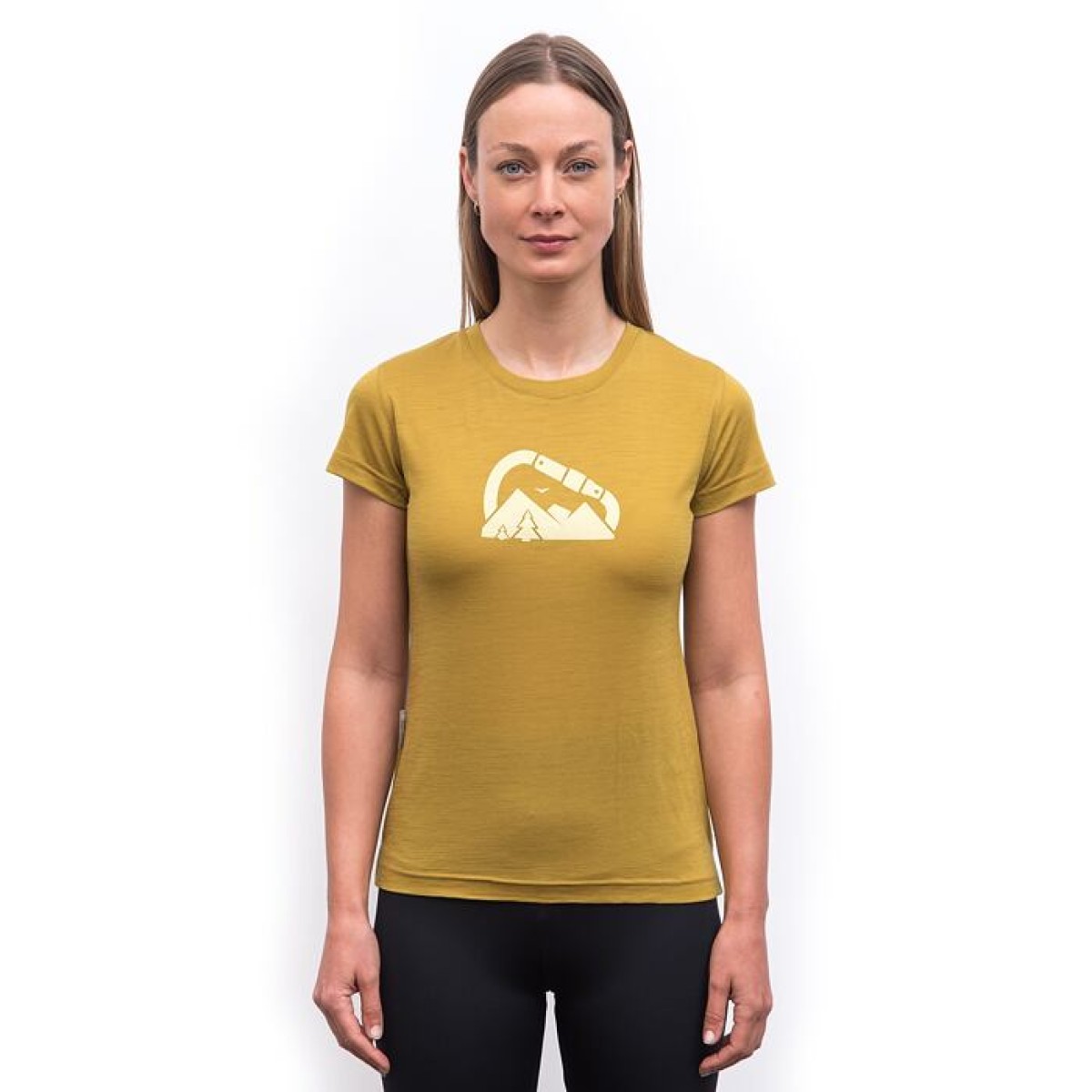 Дамска мерино тениска MERINO AIR Summit mustard SENSOR - изглед 3 - Extreme-bg.com Дамска мерино тениска MERINO AIR Summit mustard SENSOR - изглед 3