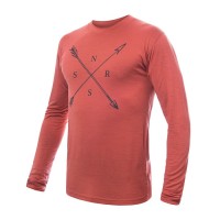 T-shirt long sleeves MERINO ACTIVE SENSOR terracotta