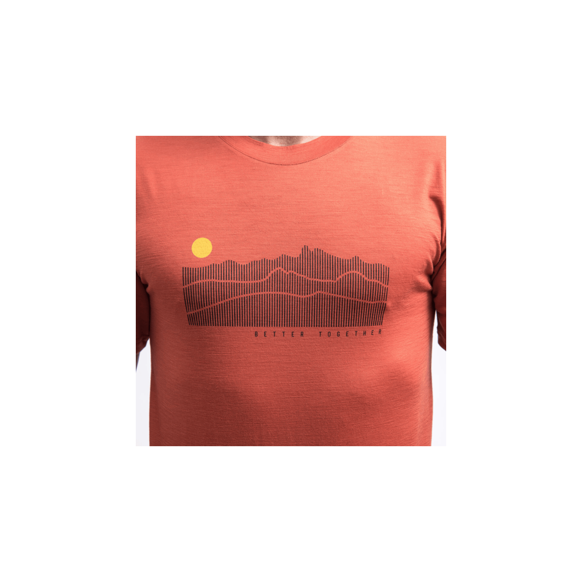 Мъжка мерино тениска ACTIVE SUNRIS terracotta SENSOR - изглед 3 - Extreme-bg.com Мъжка мерино тениска ACTIVE SUNRIS terracotta SENSOR - изглед 3