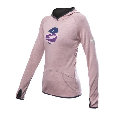 Дамски мерино суичър с полар MERINO UPPER Triglav dusty pink SENSOR - изглед 1