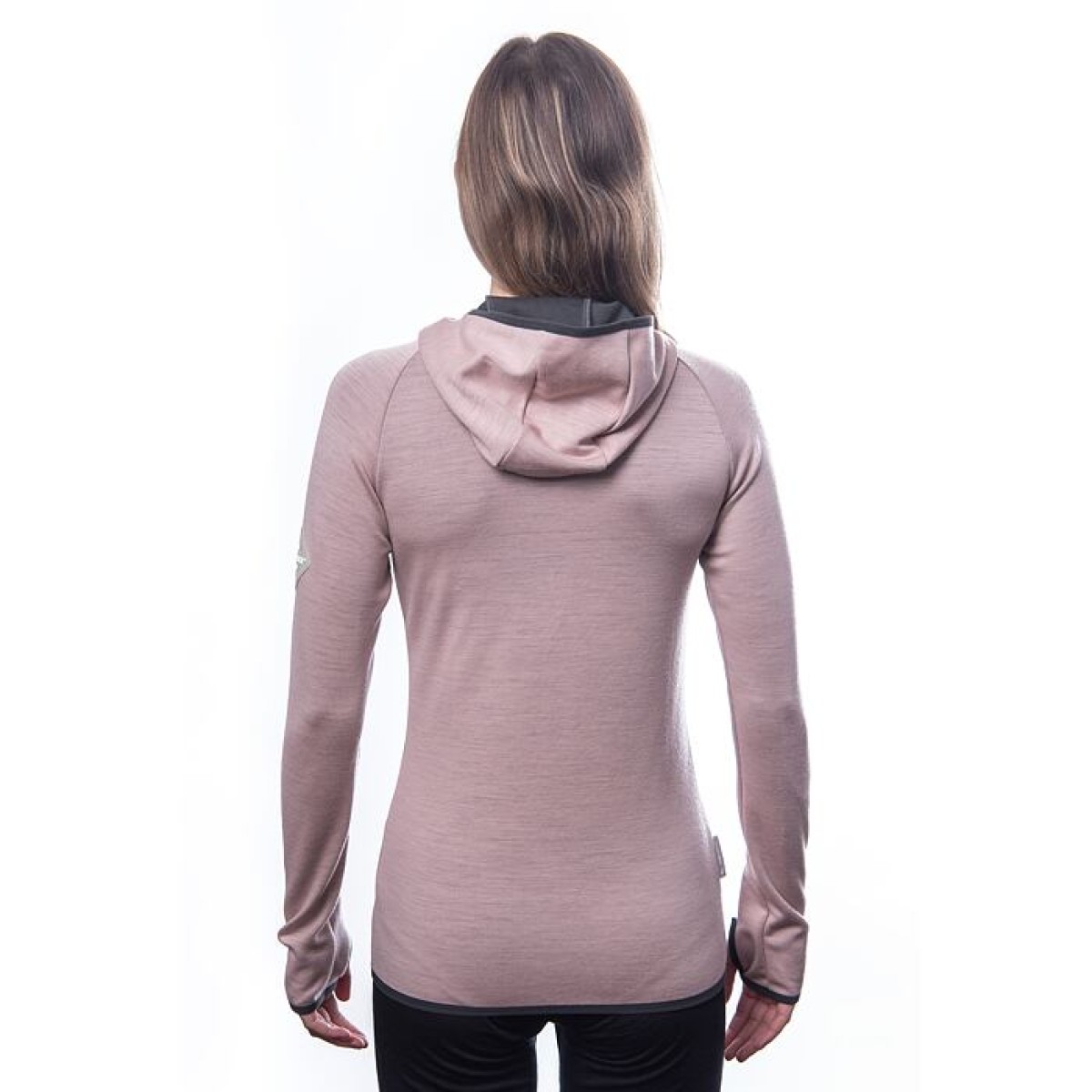 Дамски мерино суичър с полар MERINO UPPER Triglav dusty pink SENSOR - изглед 5