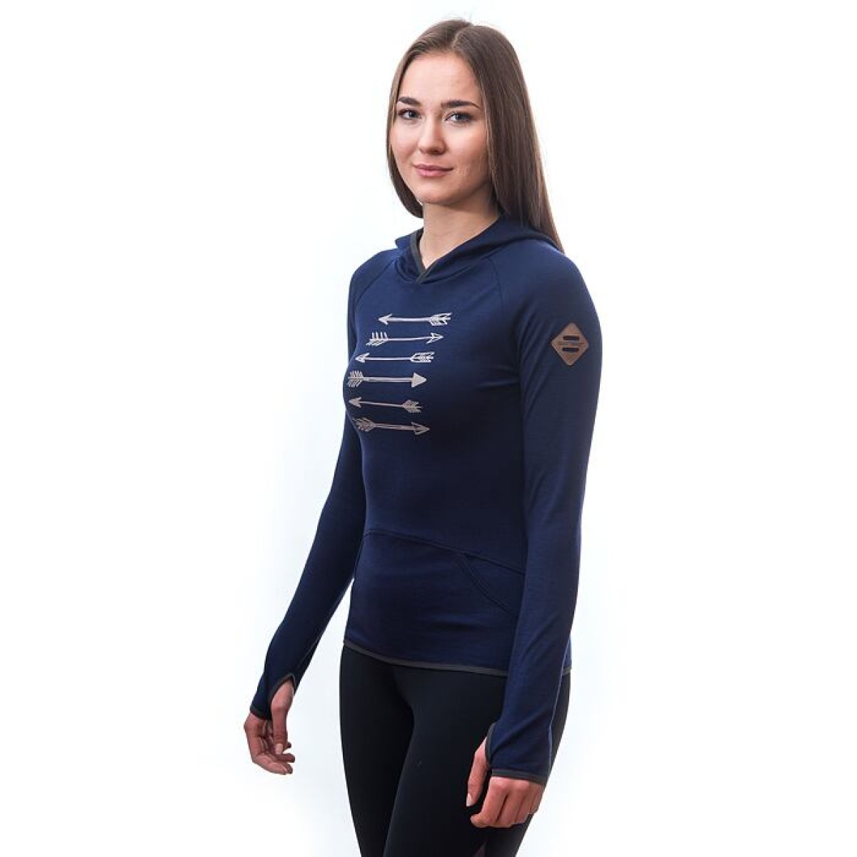 Дамски мерино суичър с полар MERINO UPPER Arrows deep blue SENSOR - изглед 3 - Extreme-bg.com Дамски мерино суичър с полар MERINO UPPER Arrows deep blue SENSOR - изглед 3