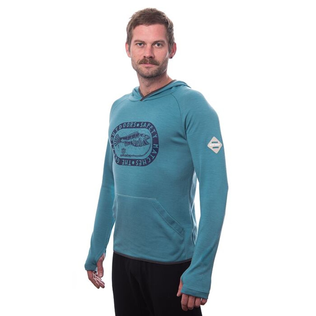 Мъжки мерино суичър с полар MERINO UPPER outdoors mint blue SENSOR - изглед 4 - Extreme-bg.com Мъжки мерино суичър с полар MERINO UPPER outdoors mint blue SENSOR - изглед 4