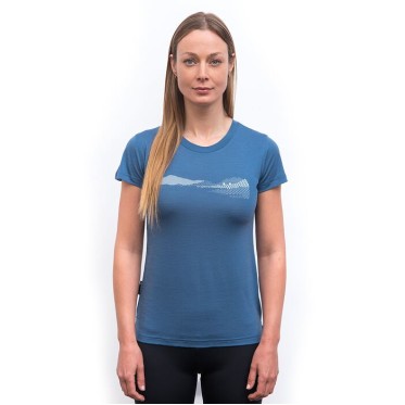 Lady's T-shirt Hills riviera blue SENSOR - view 3