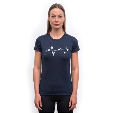 Дамска мерино тениска Songbirds DPBLUE SENSOR - изглед 6